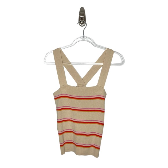 HeartLoom | NWT Viva Cross Back Striped Sweater Tank Medium - Picture 3 of 7